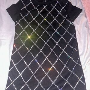 Balmain Black dress with Crystal Accents